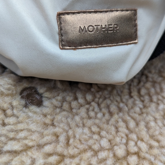 MOTHER fleece snap front letterman jacket L - Picture 9 of 11